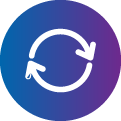 Icon of two circular arrows forming a loop